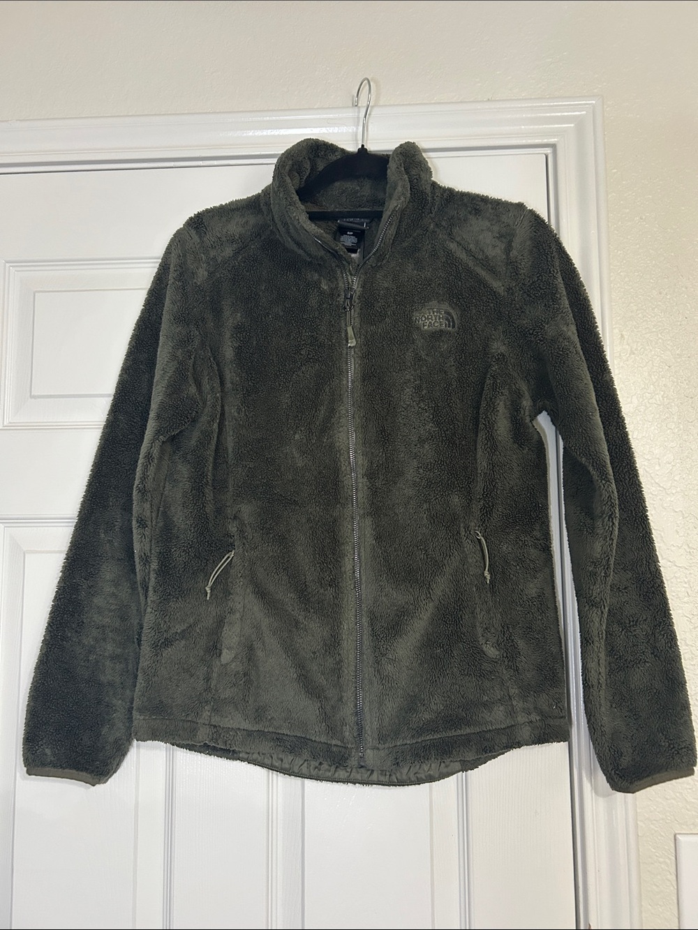 The North Face Osito Dark Green Plush Full-Zip Jacket